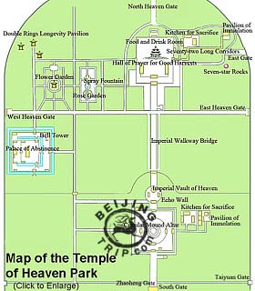 Map of Temple of Heaven, Beijing